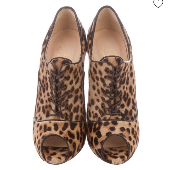 Christian Louboutin Lady Derby Leopard Heels 41 10 - Picture 6 of 8